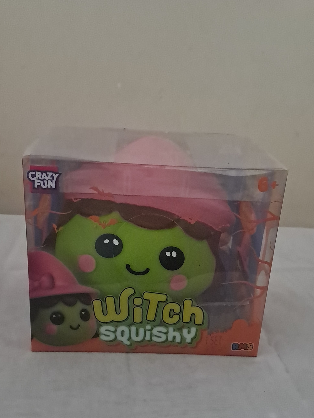 Witch Squishy Toy - Green with Pink Hat